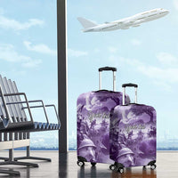 Purple ANZAC Day The Battle of Lone Pine Luggage Cover Kiwi-Kangaroo Soldier Lest We Forget