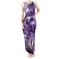 Purple ANZAC Day The Battle of Lone Pine Tank Maxi Dress Kiwi-Kangaroo Soldier Lest We Forget