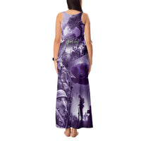 Purple ANZAC Day The Battle of Lone Pine Tank Maxi Dress Kiwi-Kangaroo Soldier Lest We Forget