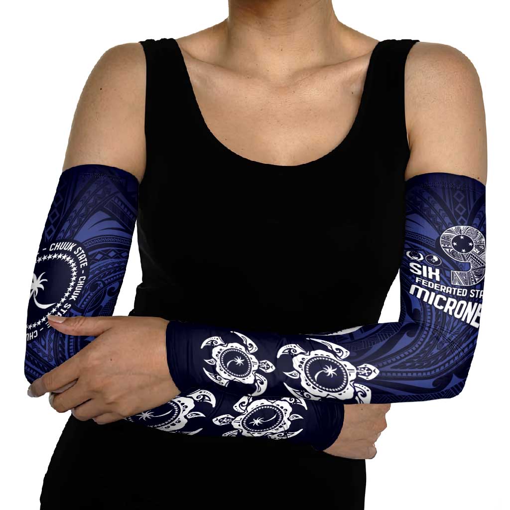 FSM Chuuk States Arm Sleeves Micronesia Six 9 One Polynesian Tribal Pattern - Polynesian Pride