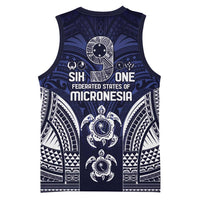 FSM Chuuk States Basketball Jersey Micronesia Six 9 One Polynesian Tribal Pattern - Polynesian Pride
