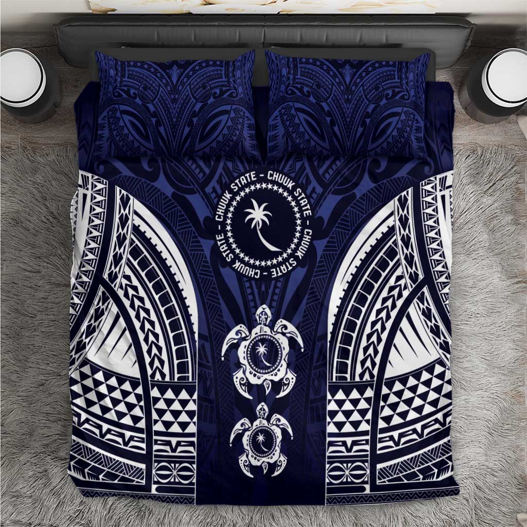 FSM Chuuk States Bedding Set Micronesia Six 9 One Polynesian Tribal Pattern LT9 Blue - Polynesian Pride