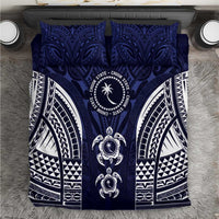 FSM Chuuk States Bedding Set Micronesia Six 9 One Polynesian Tribal Pattern LT9 Blue - Polynesian Pride