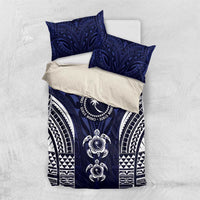 FSM Chuuk States Bedding Set Micronesia Six 9 One Polynesian Tribal Pattern LT9 US Twin 172cm x 218cm Blue - Polynesian Pride
