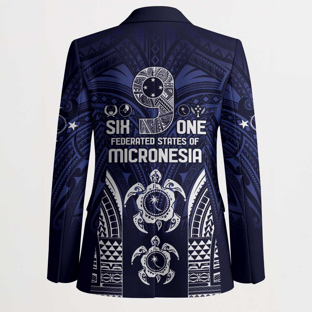FSM Chuuk States Blazer Micronesia Six 9 One Polynesian Tribal Pattern - Polynesian Pride