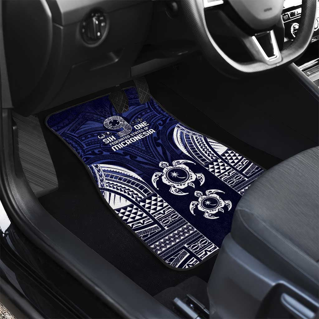FSM Chuuk States Car Mats Micronesia Six 9 One Polynesian Tribal Pattern