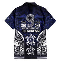 FSM Chuuk States Family Matching Long Sleeve Bodycon Dress and Hawaiian Shirt Micronesia Six 9 One Polynesian Tribal Pattern