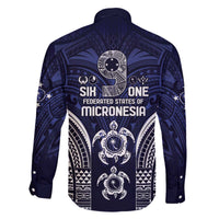 FSM Chuuk States Family Matching Off The Shoulder Long Sleeve Dress and Hawaiian Shirt Micronesia Six 9 One Polynesian Tribal Pattern LT9 - Polynesian Pride