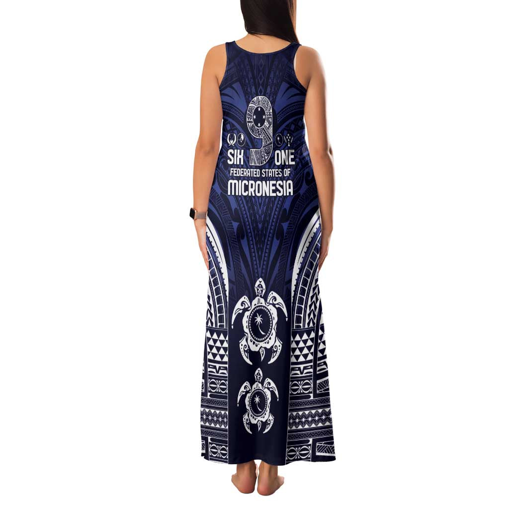FSM Chuuk States Family Matching Tank Maxi Dress and Hawaiian Shirt Micronesia Six 9 One Polynesian Tribal Pattern