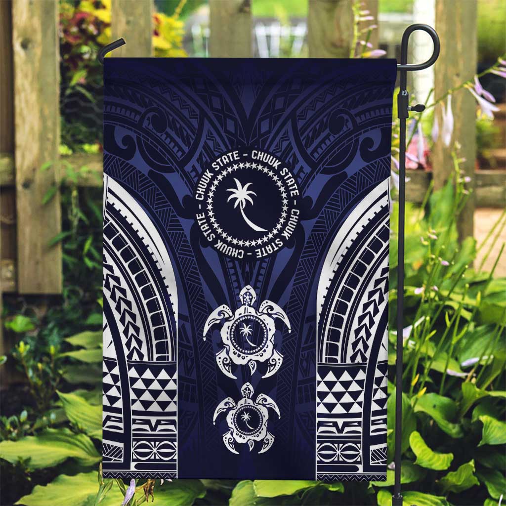FSM Chuuk States Garden Flag Micronesia Six 9 One Polynesian Tribal Pattern LT9 Garden Flag Blue - Polynesian Pride