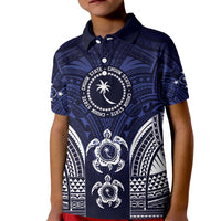 FSM Chuuk States Kid Polo Shirt Micronesia Six 9 One Polynesian Tribal Pattern