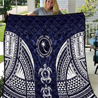 FSM Chuuk States Quilt Micronesia Six 9 One Polynesian Tribal Pattern LT9 Blue - Polynesian Pride