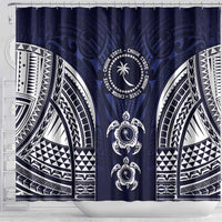 FSM Chuuk States Shower Curtain Micronesia Six 9 One Polynesian Tribal Pattern LT9 - Polynesian Pride