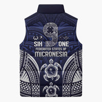 FSM Chuuk States Sleeveless Puffer Jacket Micronesia Six 9 One Polynesian Tribal Pattern - Polynesian Pride