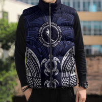 FSM Chuuk States Sleeveless Puffer Jacket Micronesia Six 9 One Polynesian Tribal Pattern - Polynesian Pride