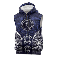 FSM Chuuk States Sleeveless Zip Hoodie Micronesia Six 9 One Polynesian Tribal Pattern - Polynesian Pride