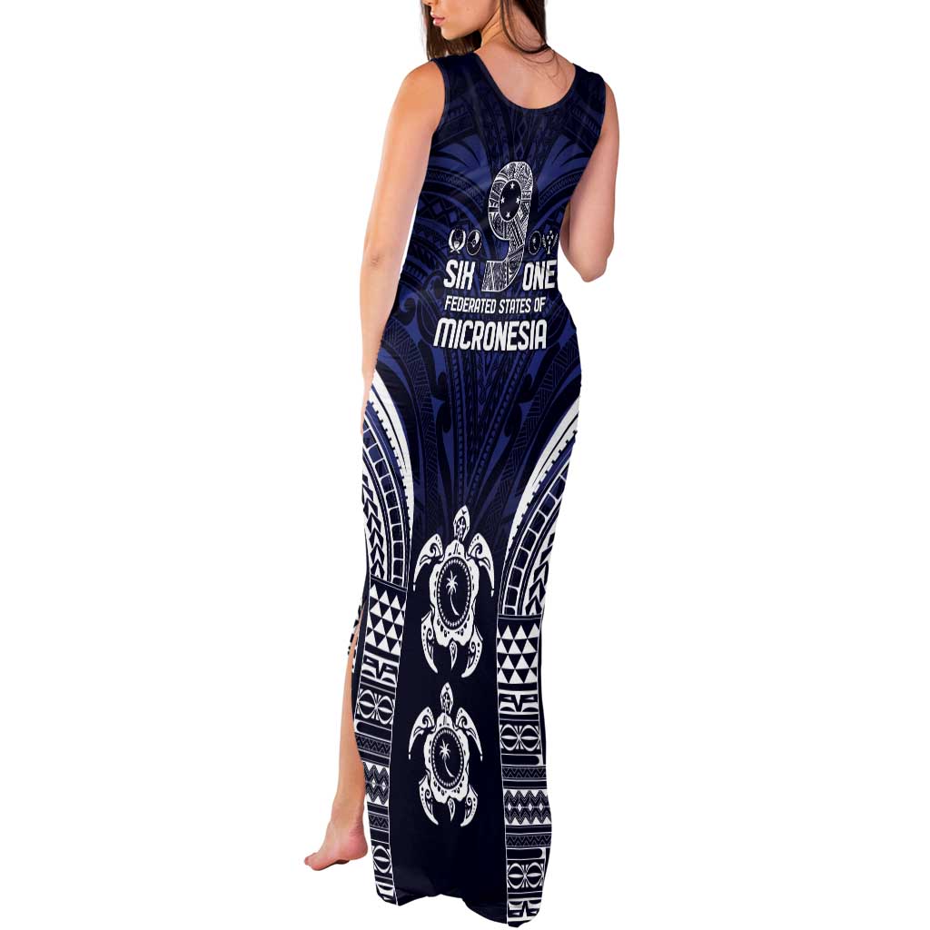 FSM Chuuk States Tank Maxi Dress Micronesia Six 9 One Polynesian Tribal Pattern