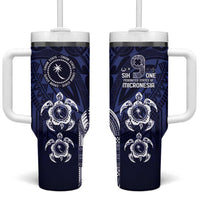 FSM Chuuk States Tumbler With Handle Micronesia Six 9 One Polynesian Tribal Pattern