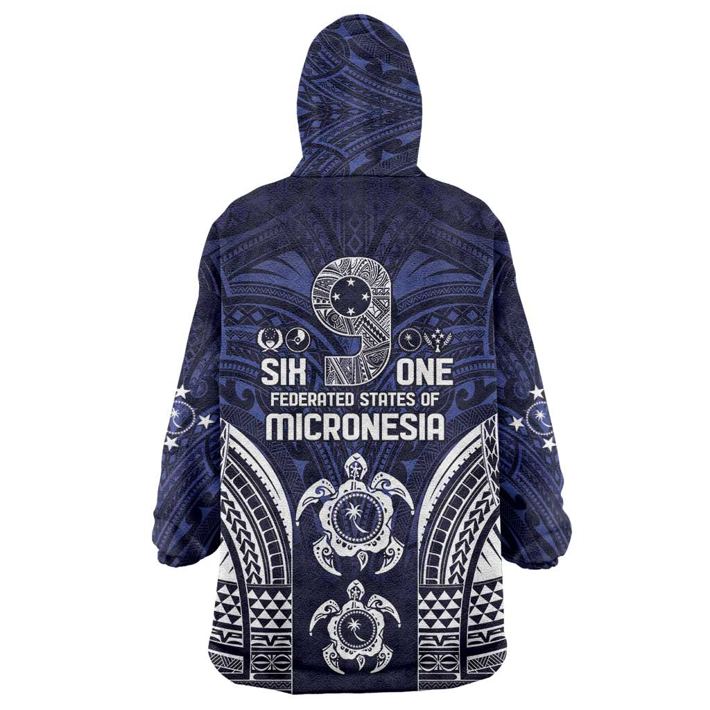 FSM Chuuk States Wearable Blanket Hoodie Micronesia Six 9 One Polynesian Tribal Pattern