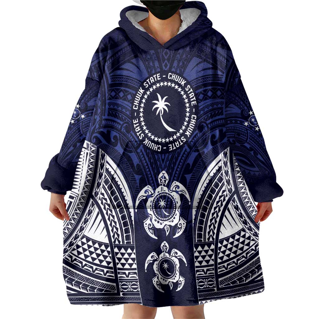 FSM Chuuk States Wearable Blanket Hoodie Micronesia Six 9 One Polynesian Tribal Pattern