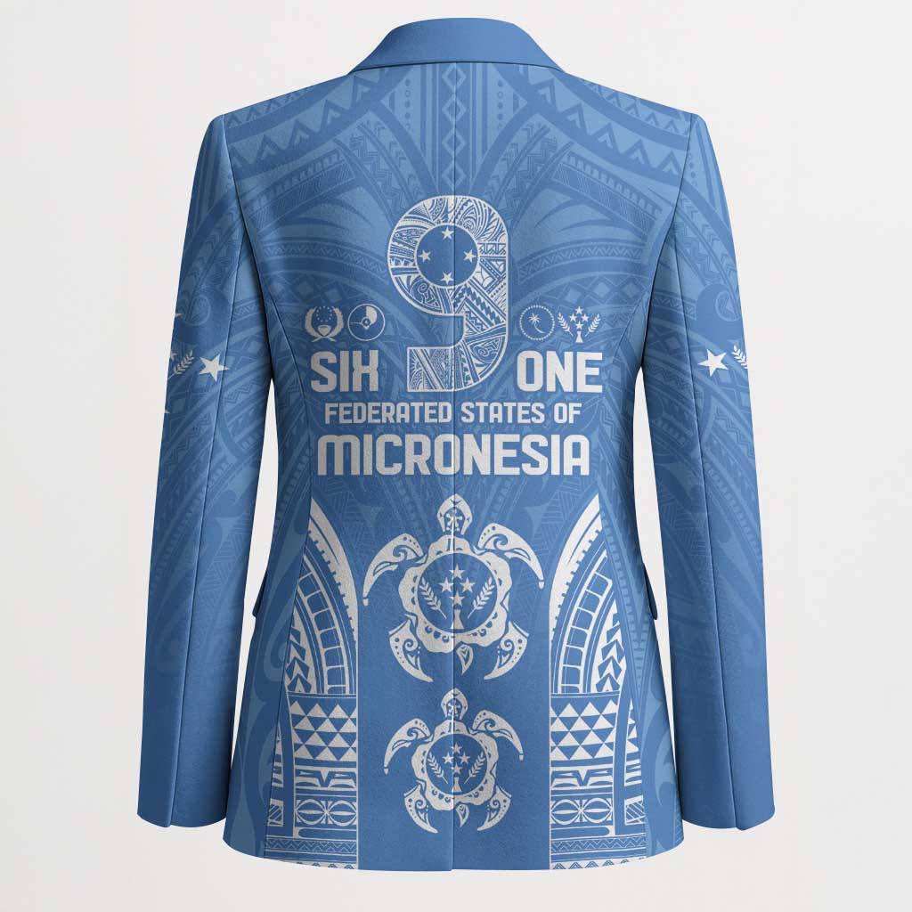 FSM Kosrae States Blazer Micronesia Six 9 One Polynesian Tribal Pattern - Polynesian Pride