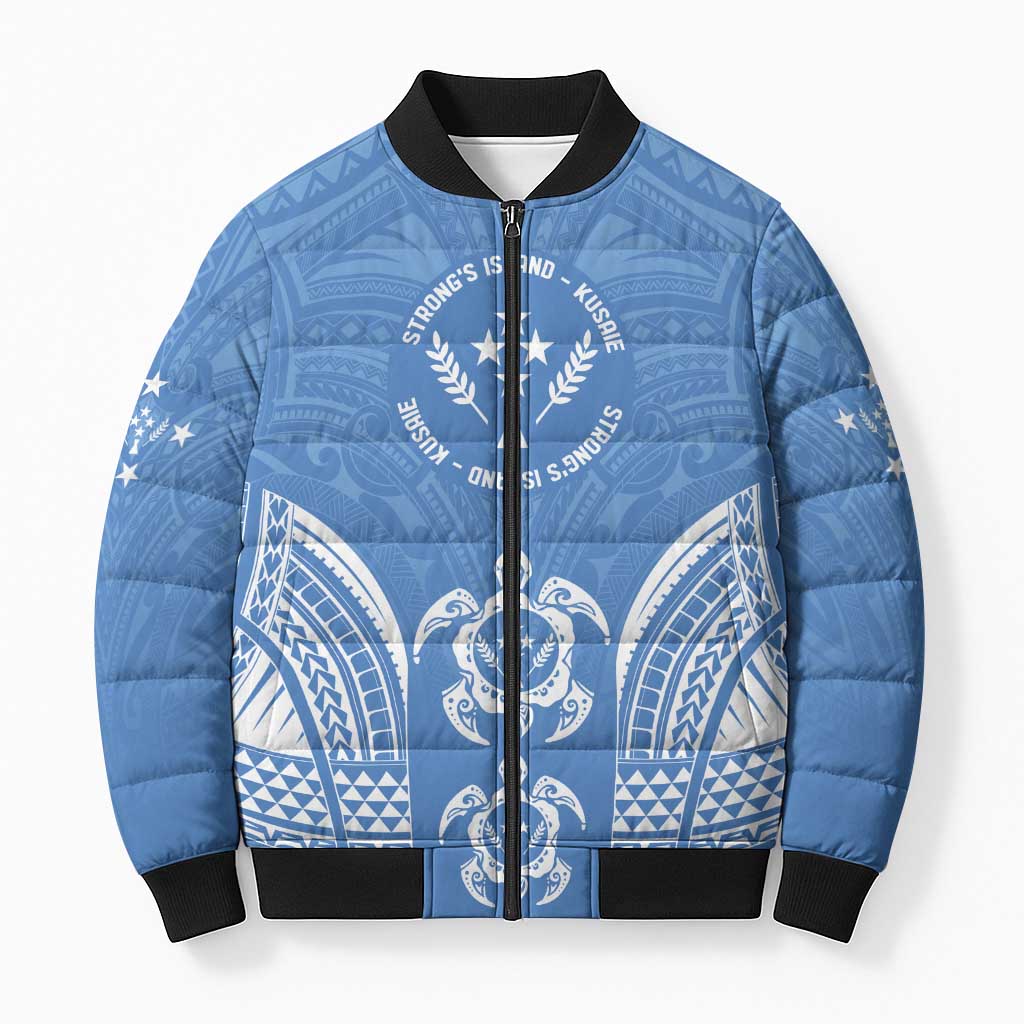 FSM Kosrae States Bomber Puffer Jacket Micronesia Six 9 One Polynesian Tribal Pattern - Polynesian Pride