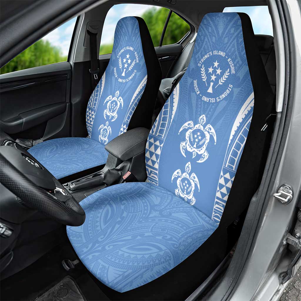 FSM Kosrae States Car Seat Cover Micronesia Six 9 One Polynesian Tribal Pattern