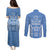 FSM Kosrae States Couples Matching Puletasi and Long Sleeve Button Shirt Micronesia Six 9 One Polynesian Tribal Pattern