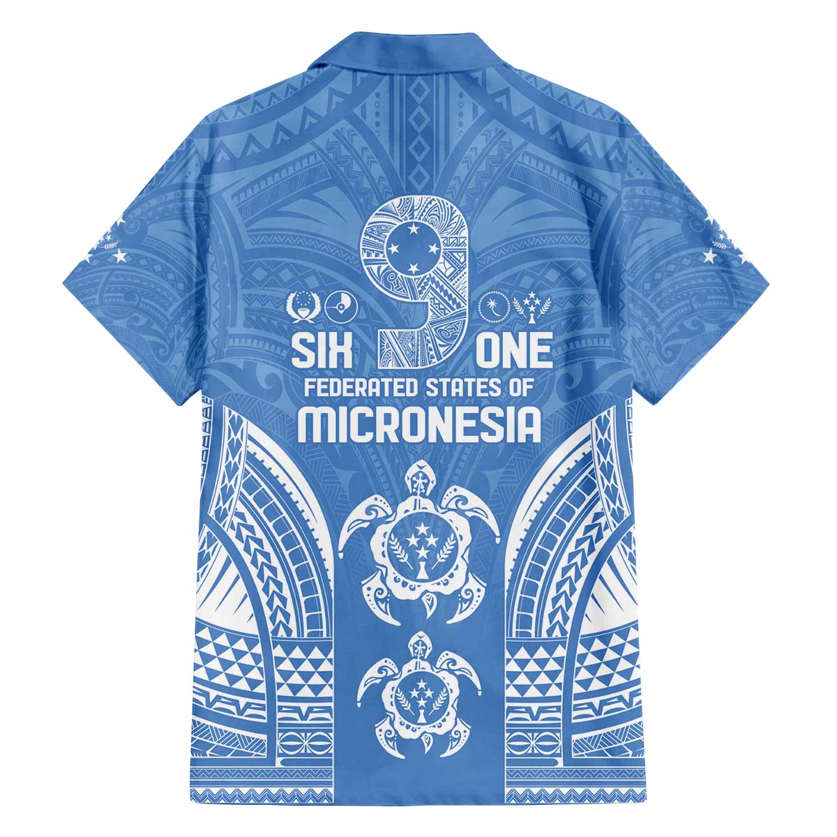 FSM Kosrae States Family Matching Off The Shoulder Long Sleeve Dress and Hawaiian Shirt Micronesia Six 9 One Polynesian Tribal Pattern