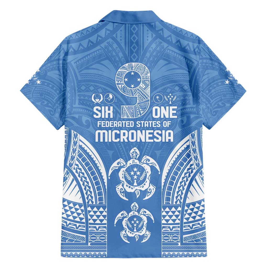 FSM Kosrae States Family Matching Puletasi and Hawaiian Shirt Micronesia Six 9 One Polynesian Tribal Pattern