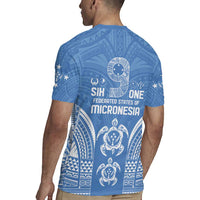 FSM Kosrae States Rugby Jersey Micronesia Six 9 One Polynesian Tribal Pattern