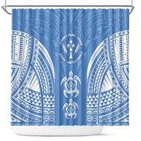 FSM Kosrae States Shower Curtain Micronesia Six 9 One Polynesian Tribal Pattern