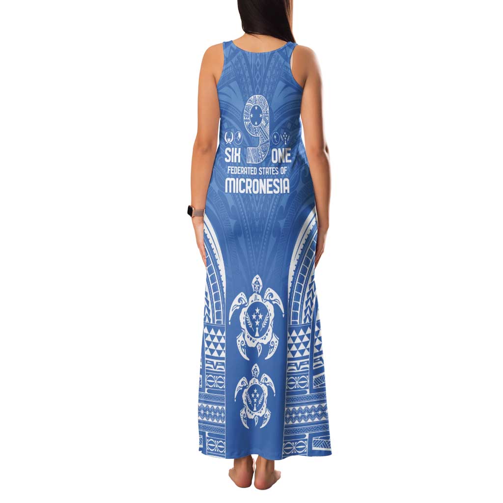 FSM Kosrae States Tank Maxi Dress Micronesia Six 9 One Polynesian Tribal Pattern