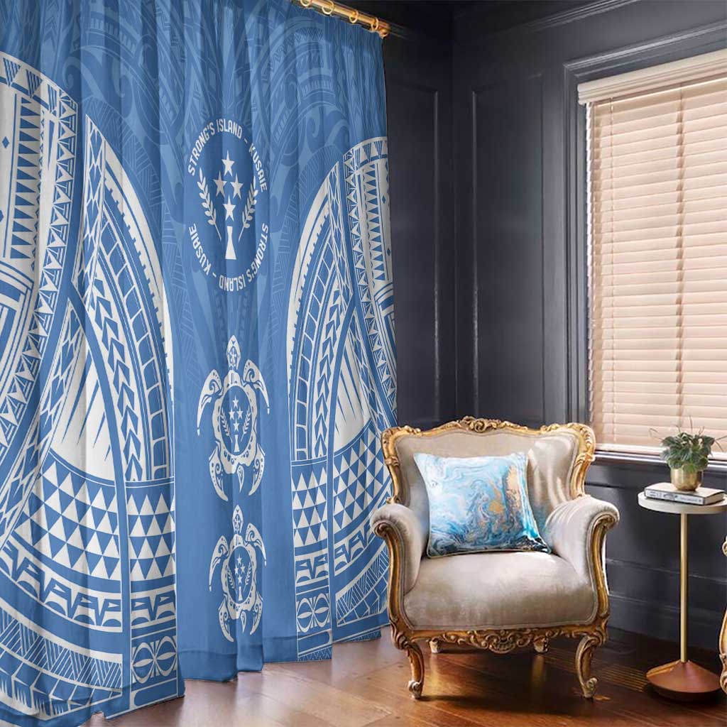 FSM Kosrae States Window Curtain Micronesia Six 9 One Polynesian Tribal Pattern