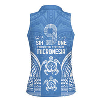 FSM Kosrae States Women Sleeveless Polo Shirt Micronesia Six 9 One Polynesian Tribal Pattern