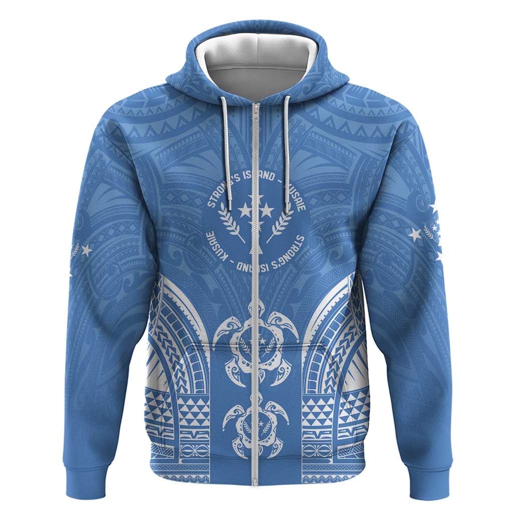 FSM Kosrae States Zip Hoodie Micronesia Six 9 One Polynesian Tribal Pattern