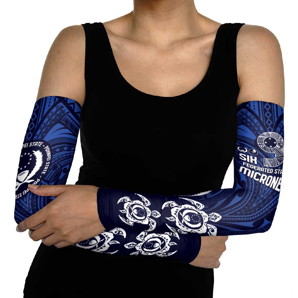 FSM Pohnpei States Arm Sleeves Micronesia Six 9 One Polynesian Tribal Pattern - Polynesian Pride