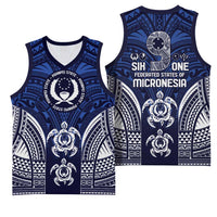FSM Pohnpei States Basketball Jersey Micronesia Six 9 One Polynesian Tribal Pattern - Polynesian Pride