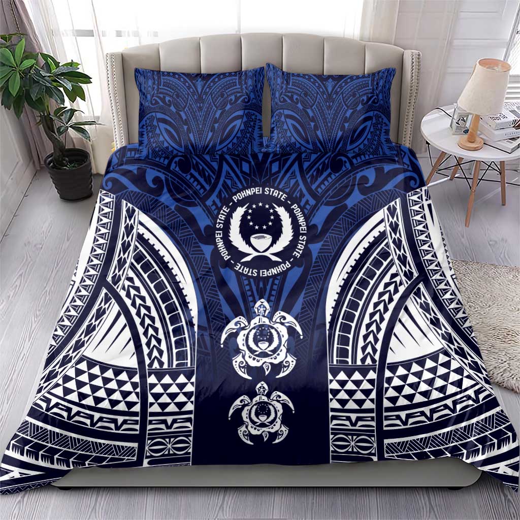 FSM Pohnpei States Bedding Set Micronesia Six 9 One Polynesian Tribal Pattern