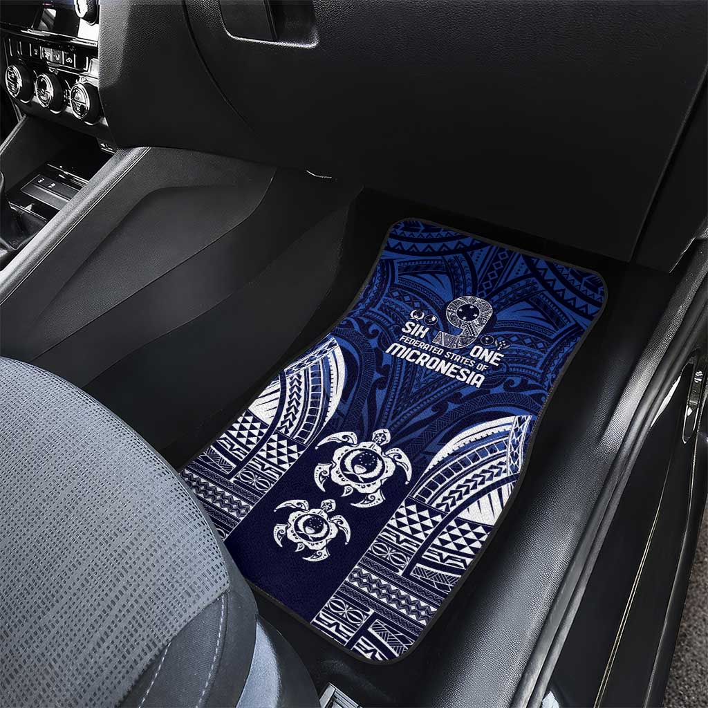 FSM Pohnpei States Car Mats Micronesia Six 9 One Polynesian Tribal Pattern