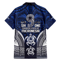 FSM Pohnpei States Family Matching Long Sleeve Bodycon Dress and Hawaiian Shirt Micronesia Six 9 One Polynesian Tribal Pattern