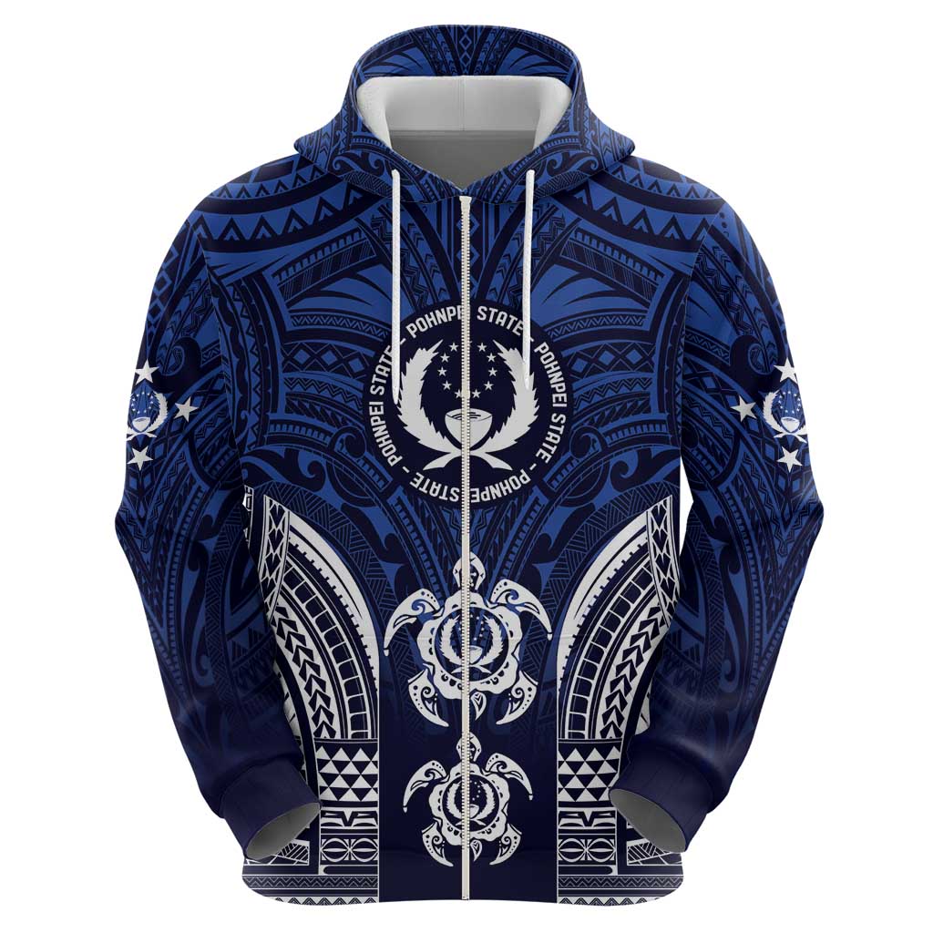 FSM Pohnpei States Hoodie Micronesia Six 9 One Polynesian Tribal Pattern