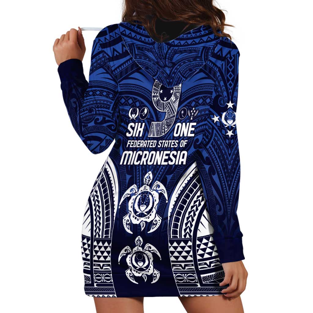 FSM Pohnpei States Hoodie Dress Micronesia Six 9 One Polynesian Tribal Pattern
