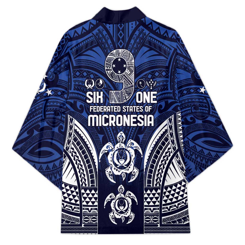 FSM Pohnpei States Kimono Micronesia Six 9 One Polynesian Tribal Pattern - Polynesian Pride