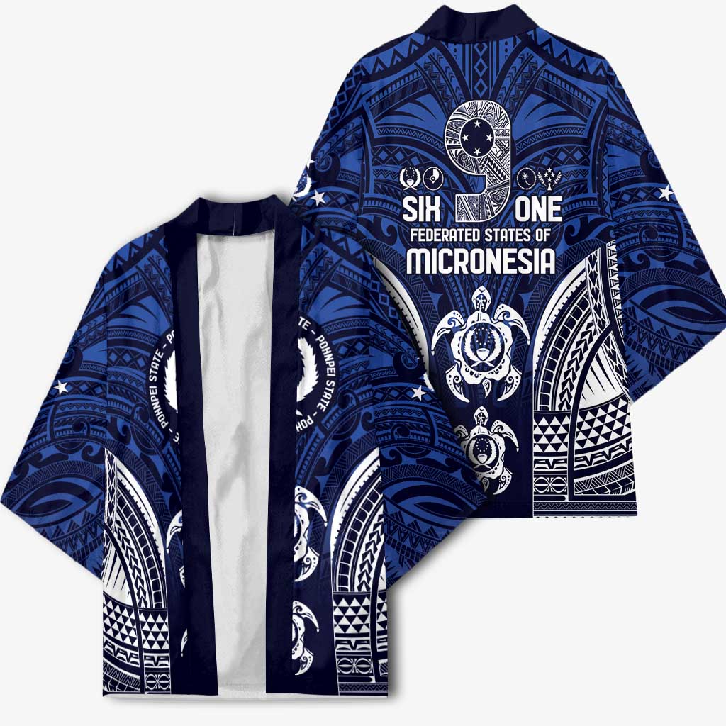 FSM Pohnpei States Kimono Micronesia Six 9 One Polynesian Tribal Pattern - Polynesian Pride