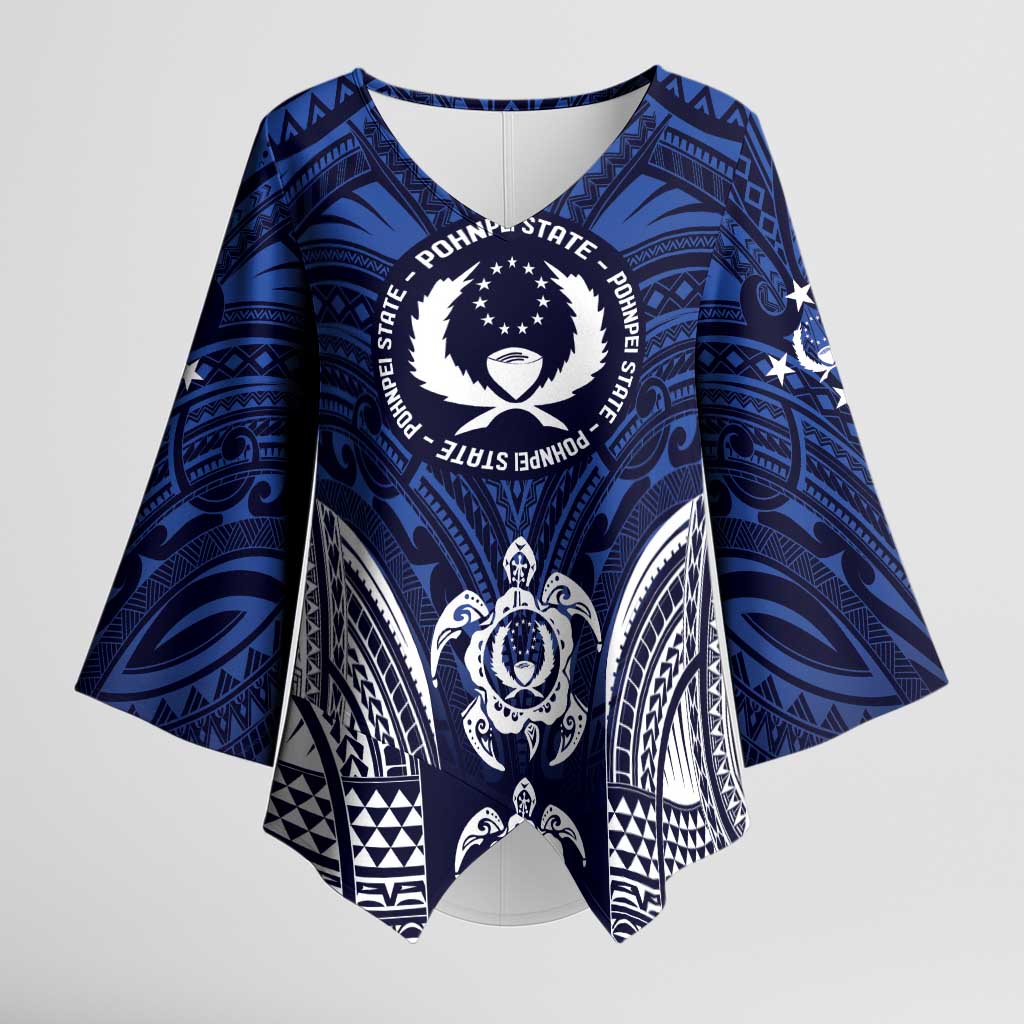 FSM Pohnpei States Kimono Sleeve Blouse Micronesia Six 9 One Polynesian Tribal Pattern - Polynesian Pride