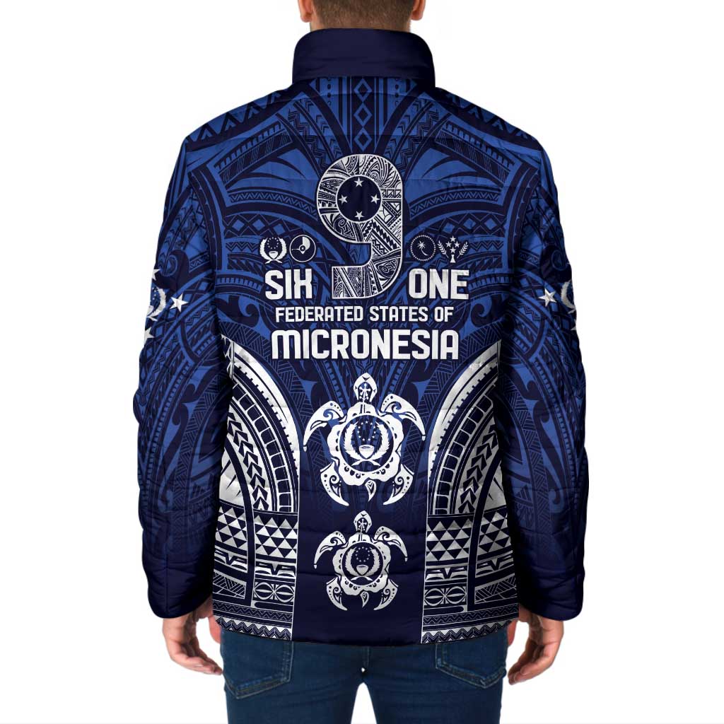 FSM Pohnpei States Padded Jacket Micronesia Six 9 One Polynesian Tribal Pattern - Polynesian Pride