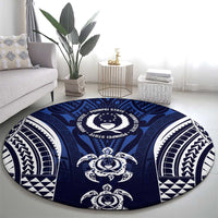 FSM Pohnpei States Round Carpet Micronesia Six 9 One Polynesian Tribal Pattern