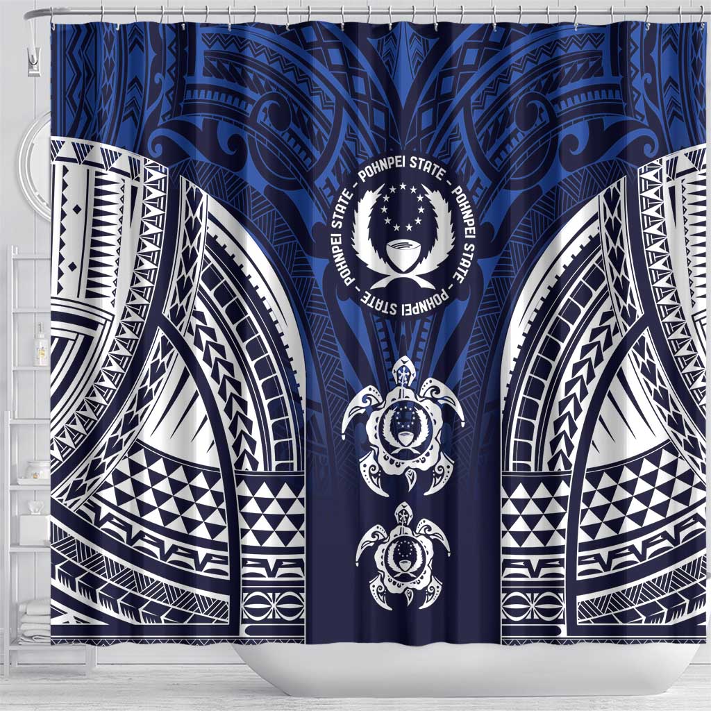 FSM Pohnpei States Shower Curtain Micronesia Six 9 One Polynesian Tribal Pattern