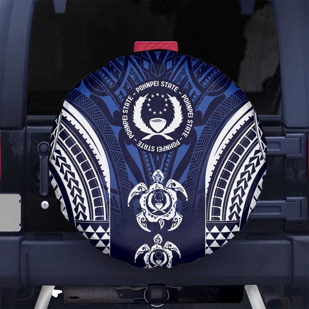 FSM Pohnpei States Spare Tire Cover Micronesia Six 9 One Polynesian Tribal Pattern